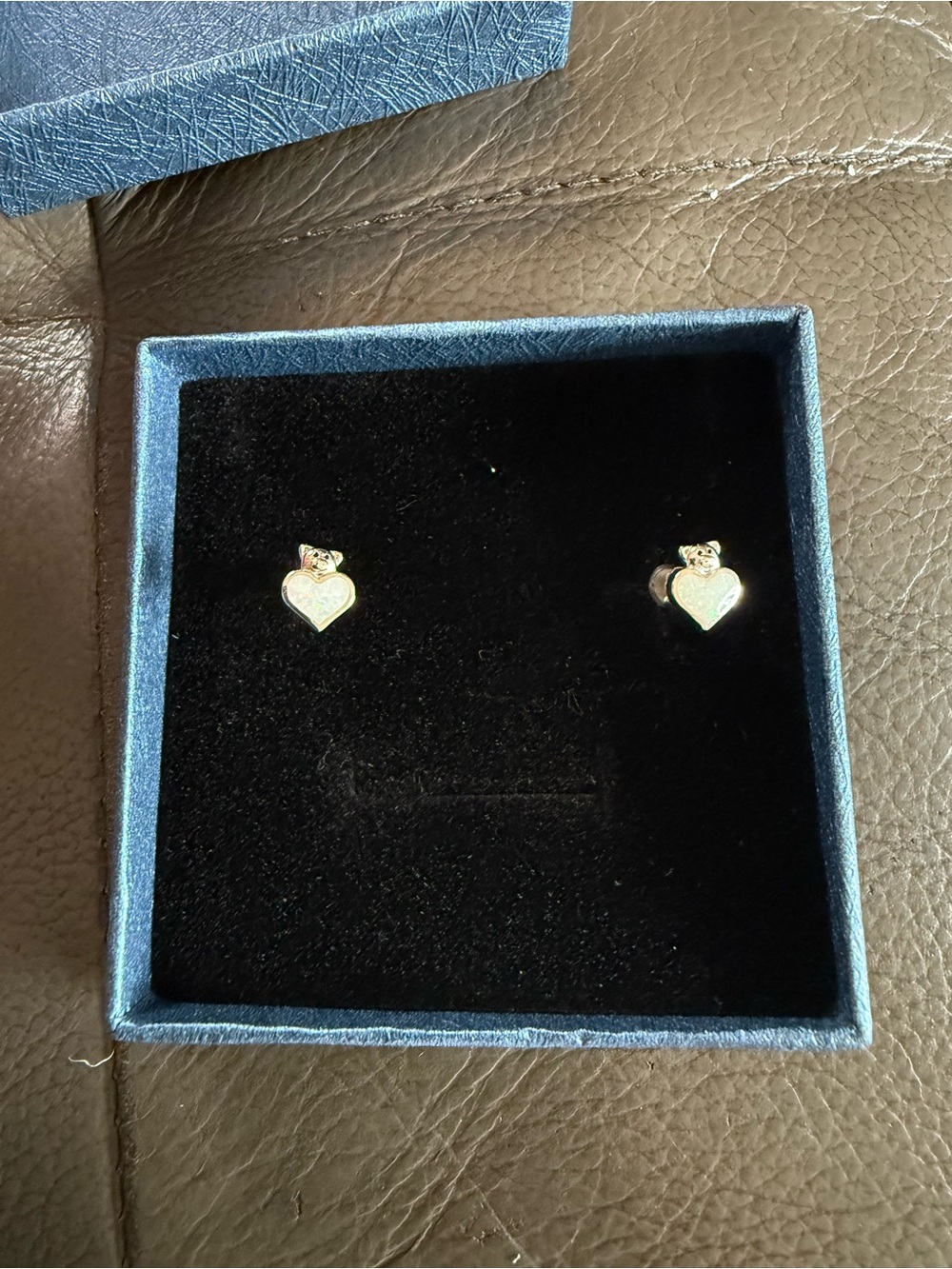 Heart Stud Earrings in Silver Tone - Women Jewelry